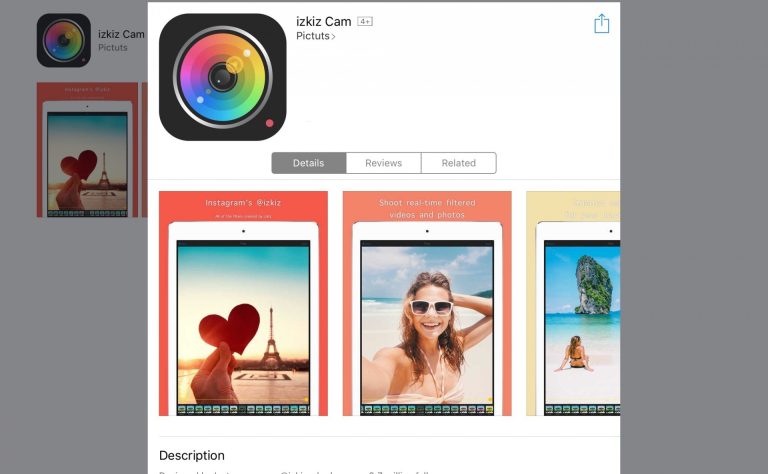 My photo app “Izkiz Cam” is in the app store!